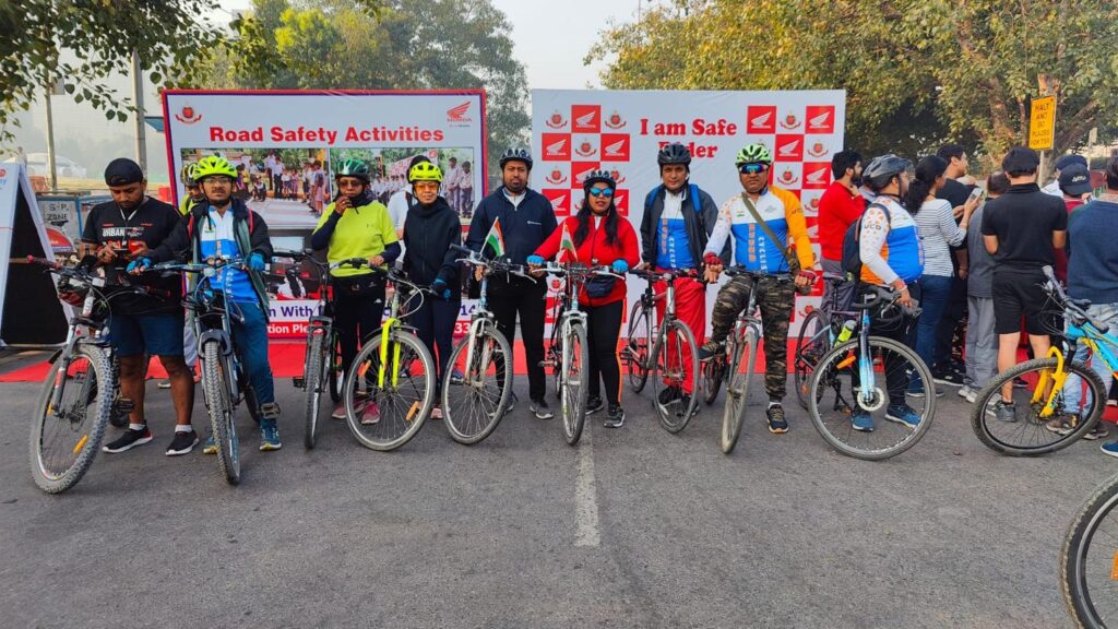 cycling rally promotes fitness and road safety