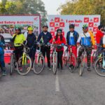 cycling rally promotes fitness and road safety